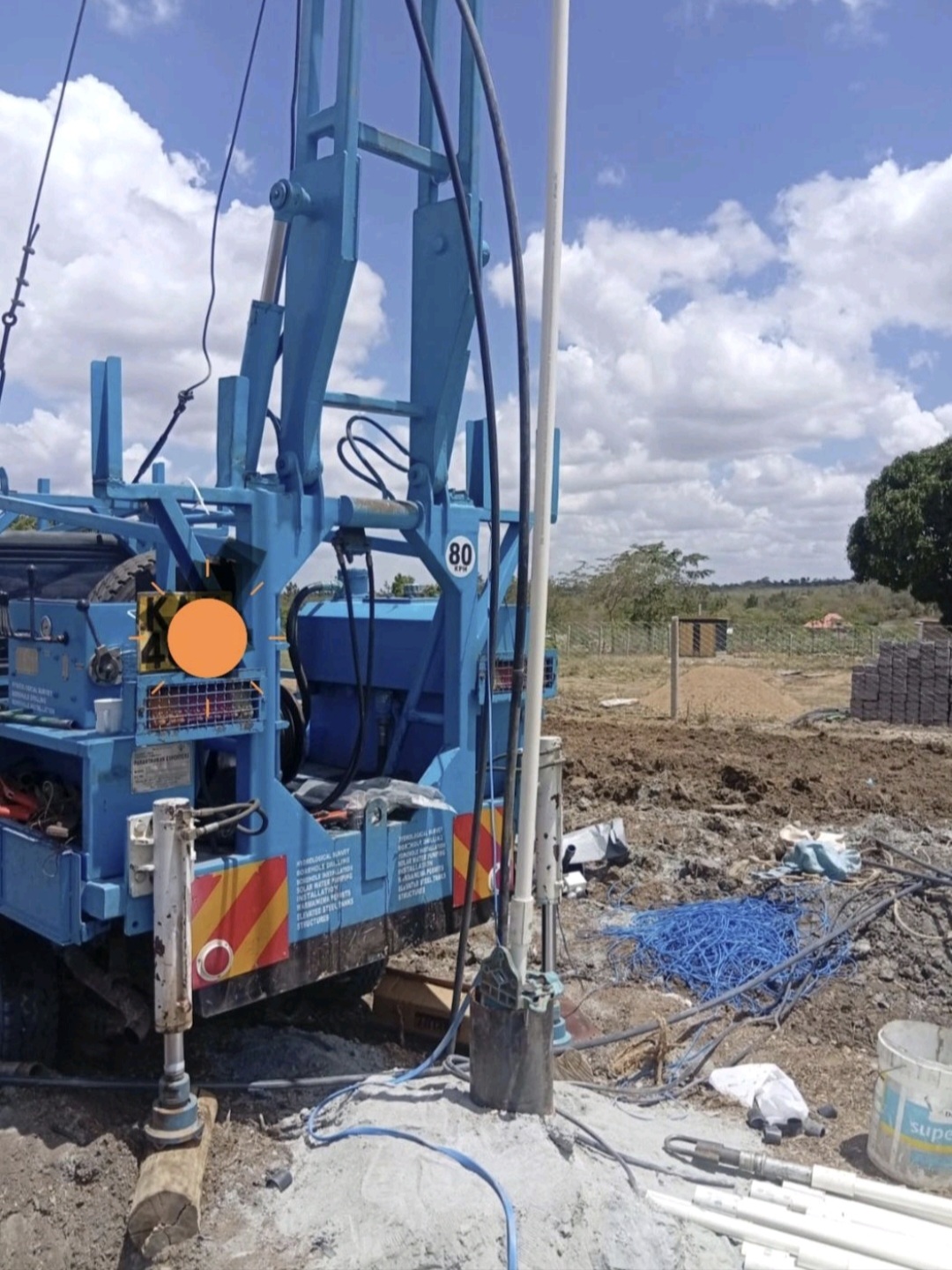 5m3 Pedrollo pump pulling for maintenance in Wote, Makueni