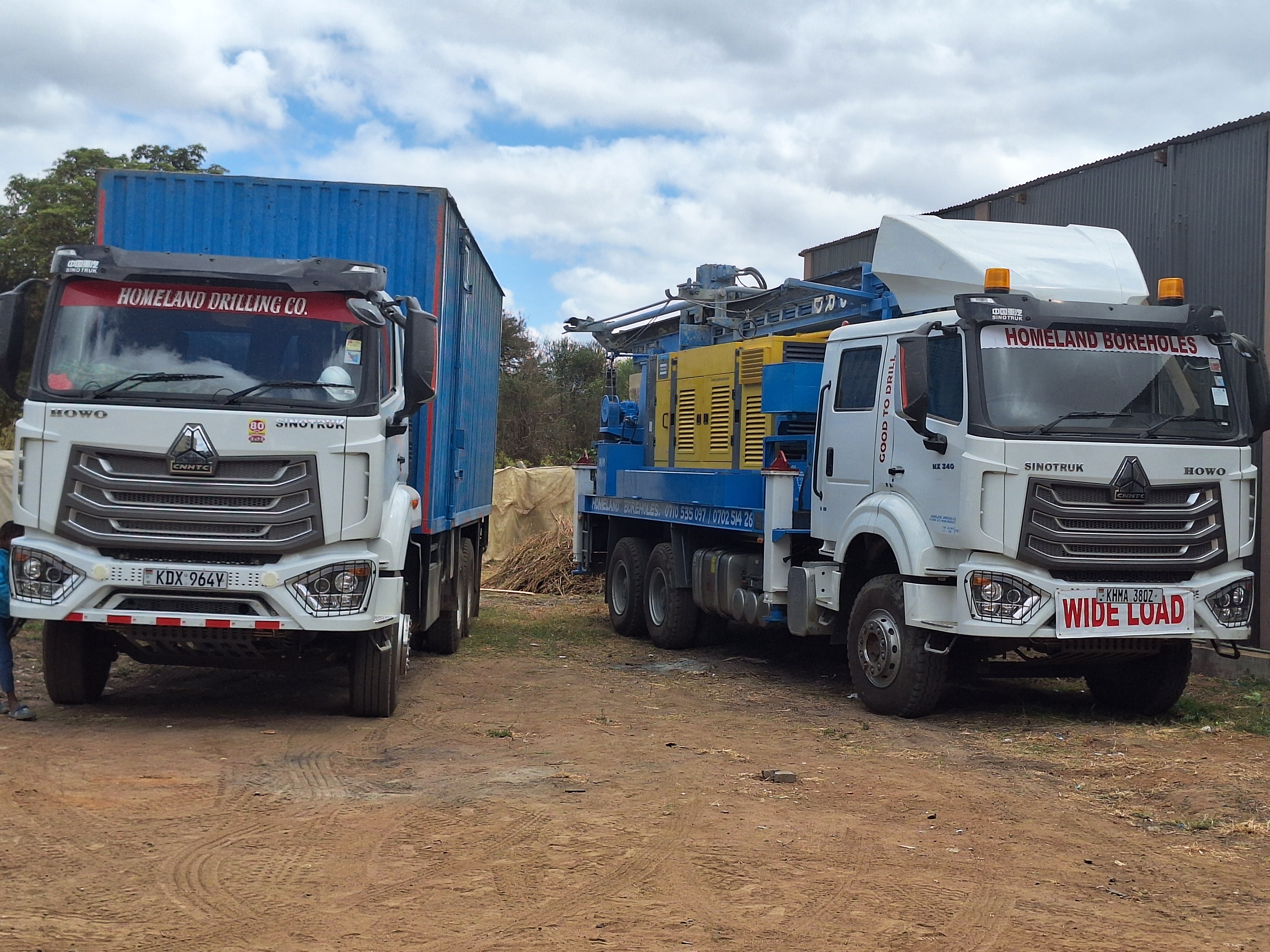 Our rigs in the yard, ready for work