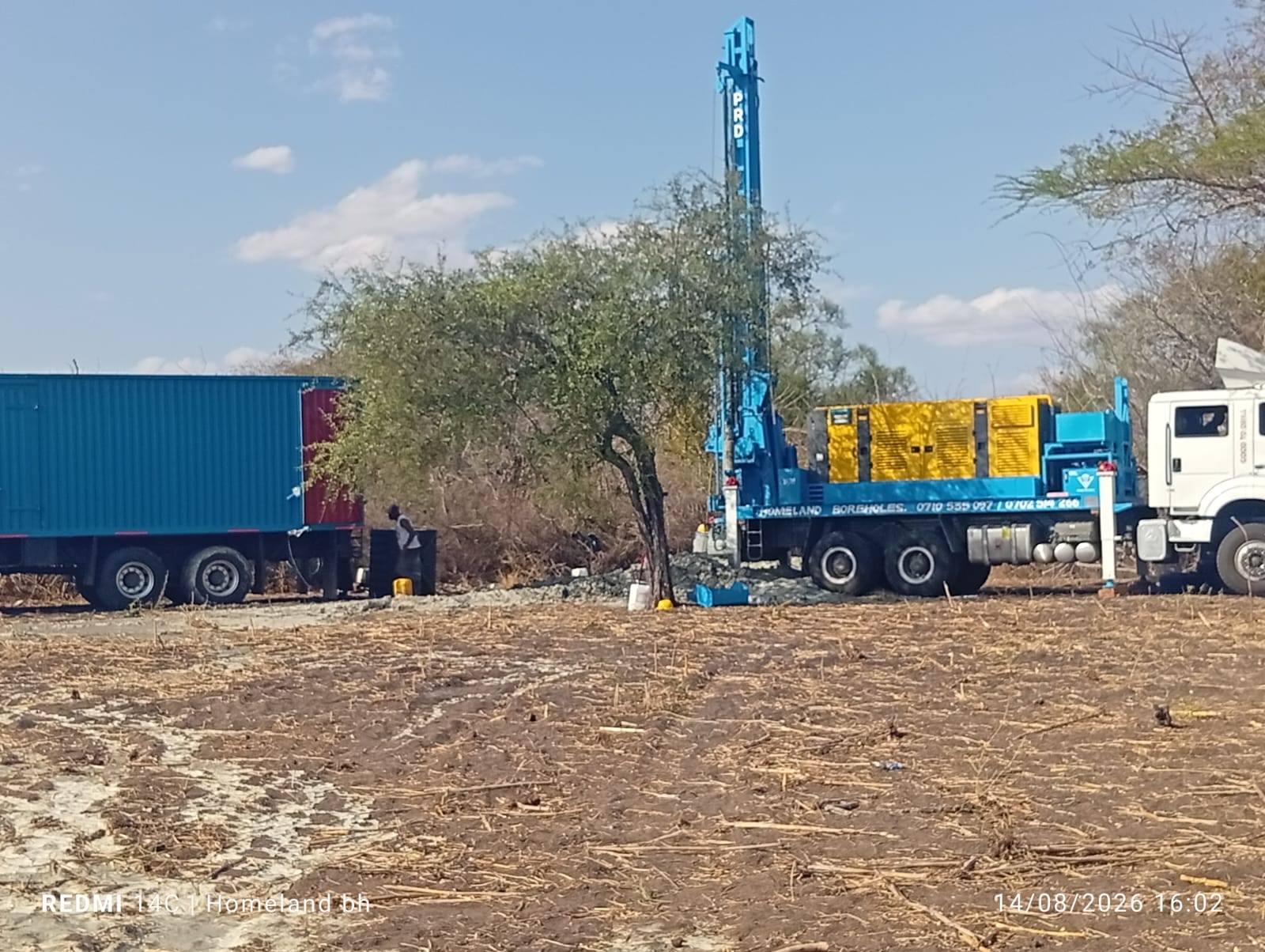 Drilling a borehole on site in Ikutha, Kitui County